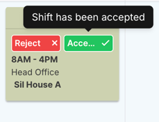 How do staff accept or reject shifts? - Changing a Decision
