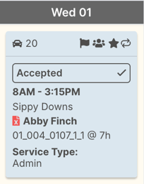 How do staff accept or reject shifts? - Accepted and Accepted by Default