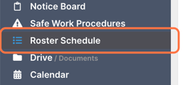 How do I create an overnight or sleepover shift? - Step 1 - Open the Roster Schedule