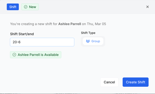 How do I create an overnight or sleepover shift? - Step 3 - Enter Start and End Times