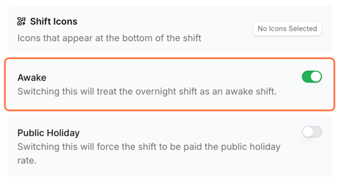 How do I create an overnight or sleepover shift? - Sleepover vs Awake Toggle