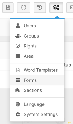 How do I show or hide fields on a Form using Display Groups? - Step 1 - Go to Forms