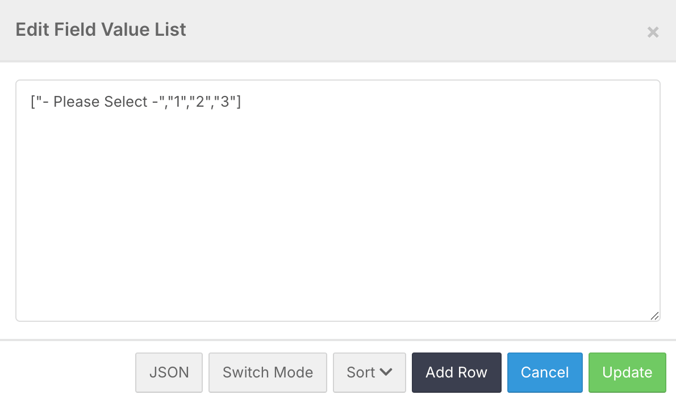 How do I show or hide fields on a Form using Display Groups? - Step 6 - Convert to JSON