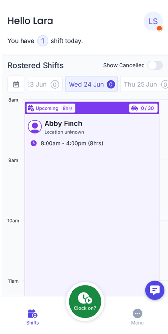 How do support workers use the FlowLogic Workforce app? - Your Roster