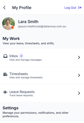 What can I do in the FlowLogic Workforce mobile app? - My Profile