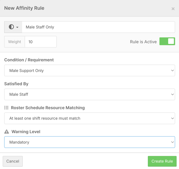 How do I set up Record Affinity rules? - Creating Record Affinity Rules (2)