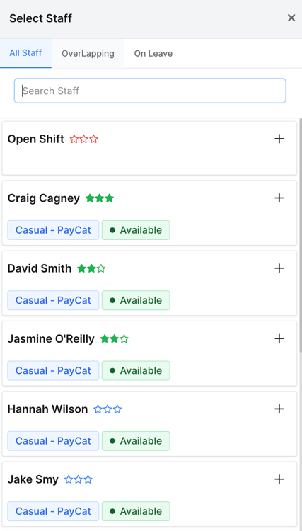 How do I use Roster Suitability to match staff to shifts? - Step 8 -Viewing Suitability When Adding Staff