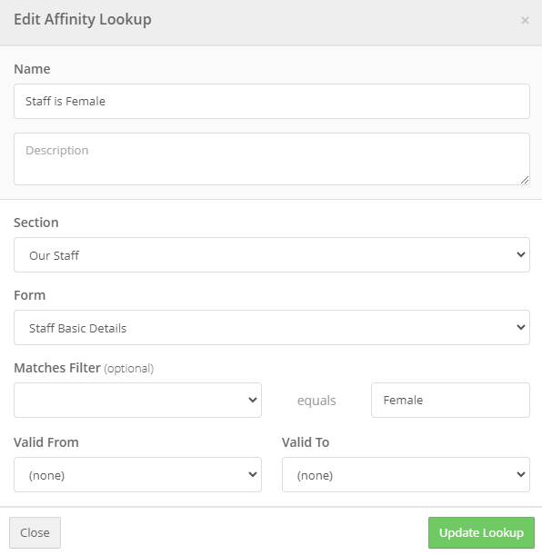 What are some examples of Record Affinity rules? (3)