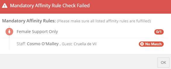 What are some examples of Record Affinity rules? (7)