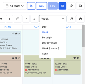 How do I find my way around the Roster Schedule? - Roster Views