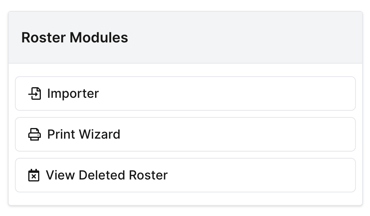 How do I find my way around the Roster Schedule? - Modules and Tools