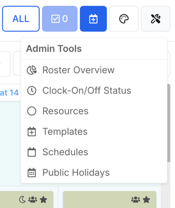 How do I find my way around the Roster Schedule? - Admin Tools