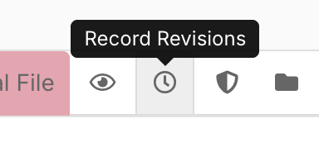 How do I see what changed on a record? - Step 3 - Click the Record Revisions Icon