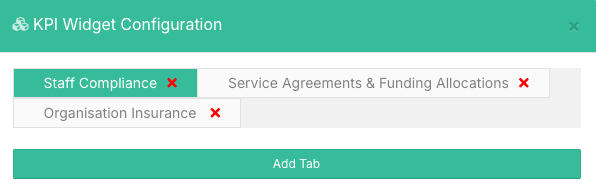 How do I set up the KPI Widget to track compliance documents? - Creating a New KPI Tab