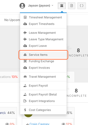 How do I create and manage service items? - Accessing Service Items