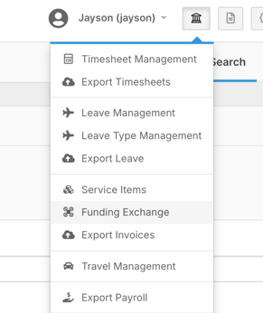 How do I claim Support at Home services through the Funding Exchange? - Step 1 - Navigate to Funding Exchange