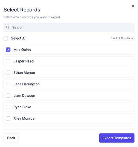 How do I create and share Support at Home monthly statements? - Step 6 - Select Clients