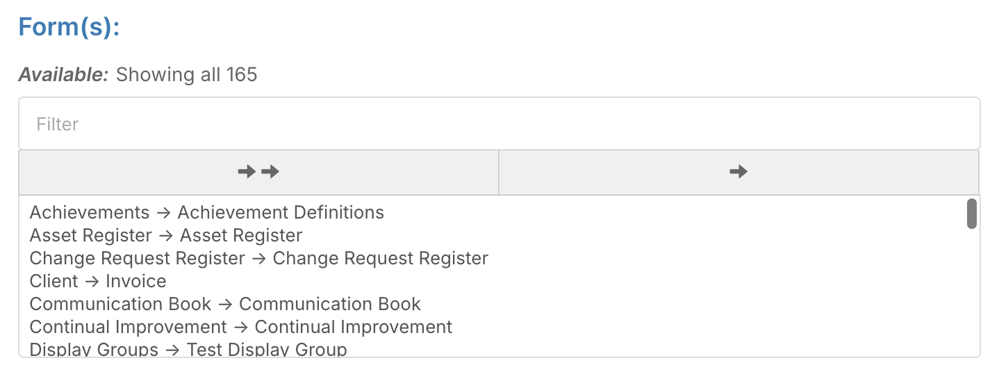 How do I create a report? - Step 5 - Add Forms