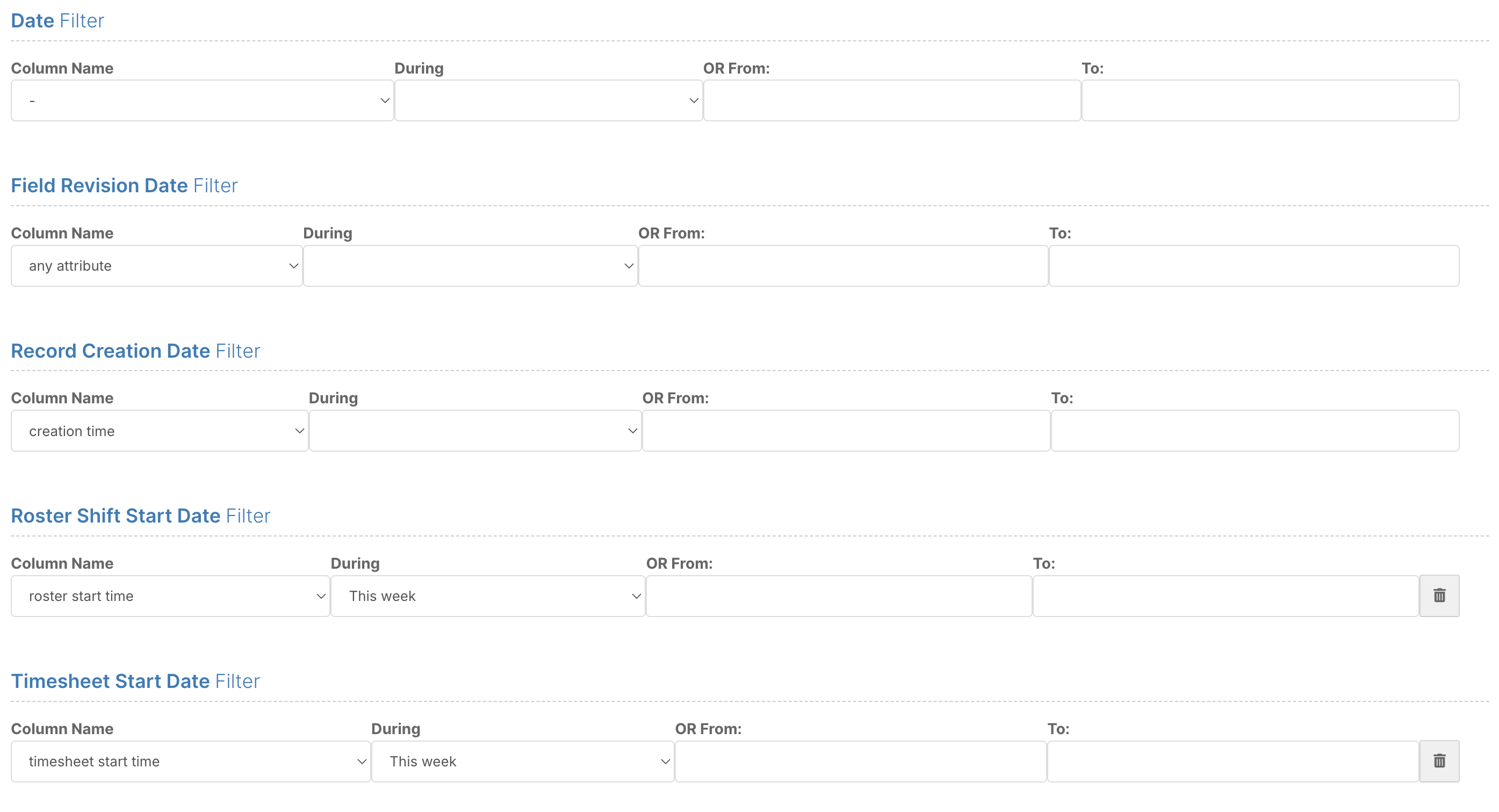How do I create a report? - Step 10 - Use Date Filters