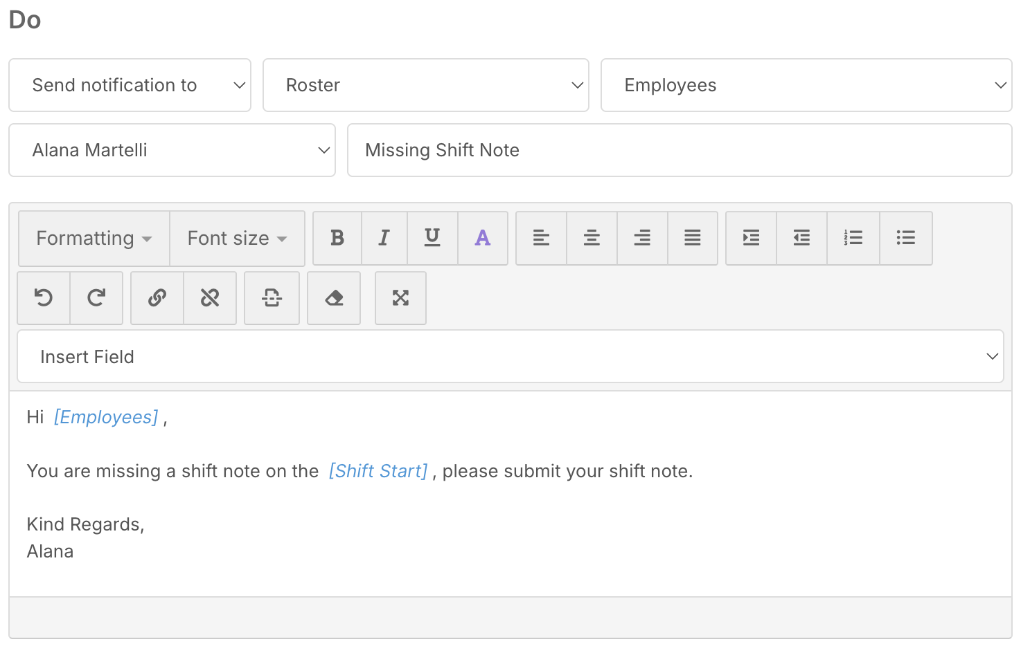 How do I create a roster automation? - Selecting Recipients