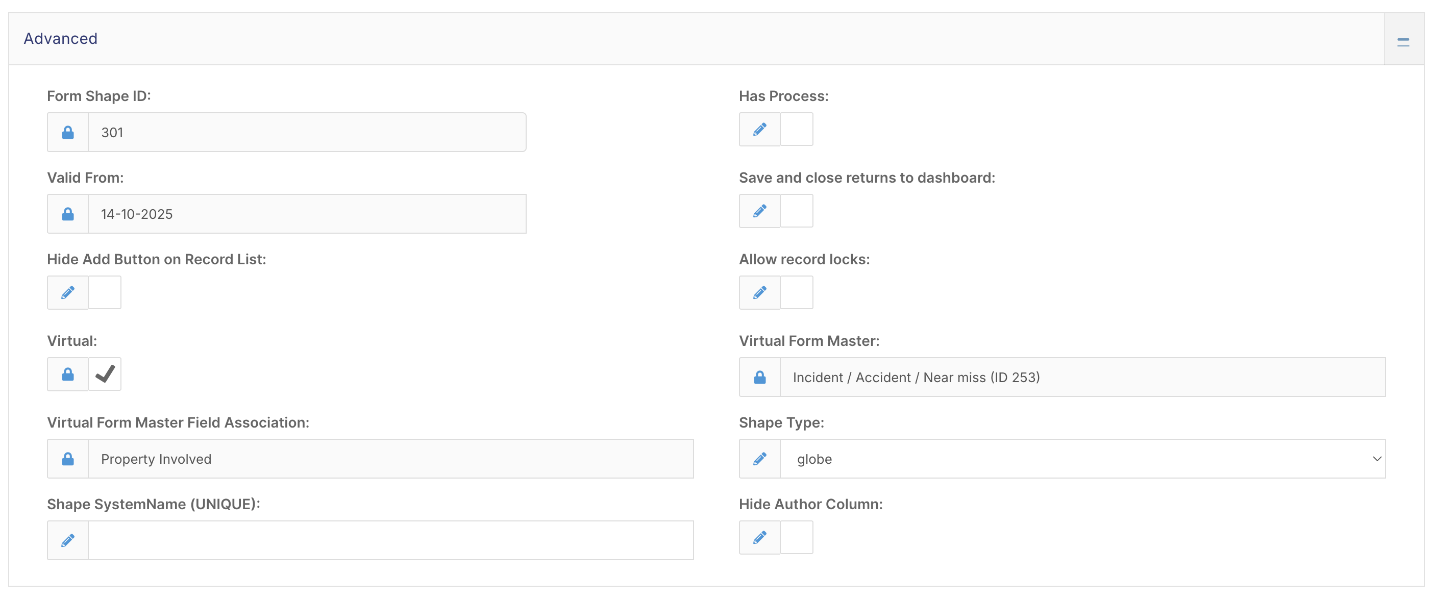 How do I create a virtual form? - Step 2 - Create the Virtual Form