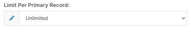 How do I create a new Form? - Step 3 - Limit per Primary Record