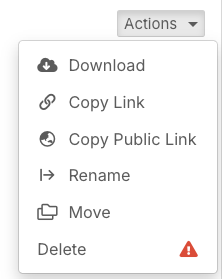 How do I create folders and set permissions in the Drive? - File actions