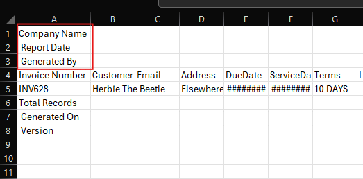How do I group and total data in an export integration? - Custom Headers