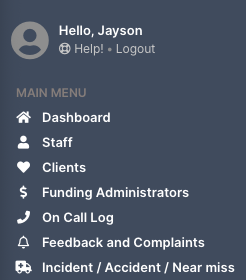 What are the main parts of FlowLogic? - The Left-Hand Menu
