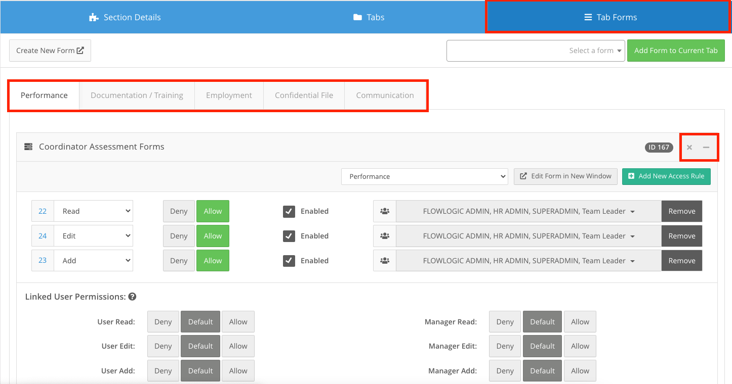 How do I set permissions on Sections and Forms? - Form-Level Permissions