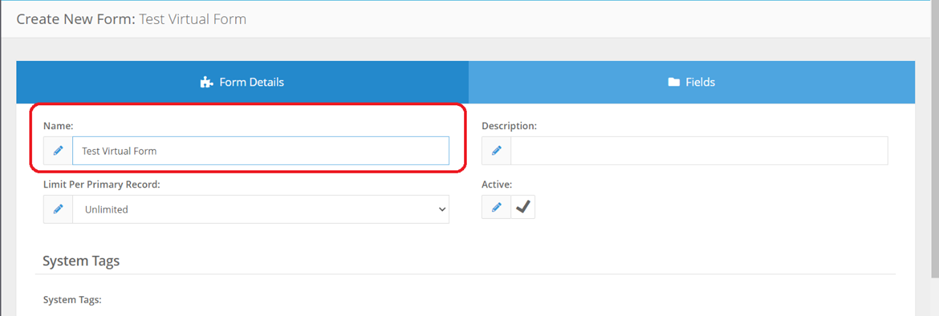 How do I use the Form Editor? - Creating a Virtual Form (3)