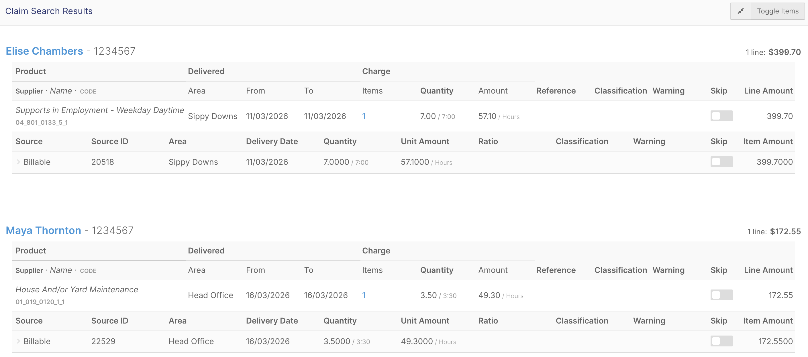 How do I export NDIS claims from the Funding Exchange? - Viewing Claim Results (4)