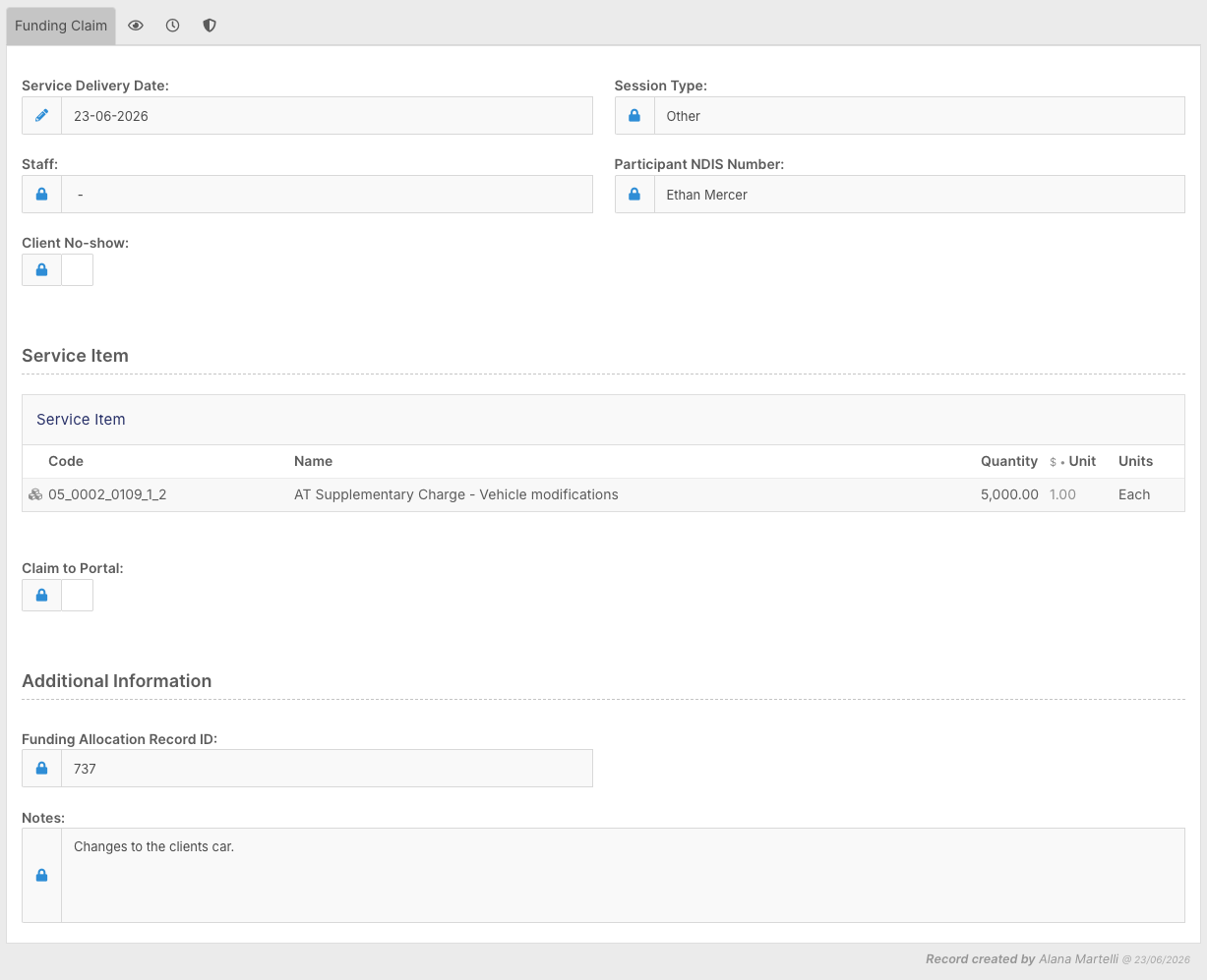 How do I create a single funding claim? - Filling In the Form