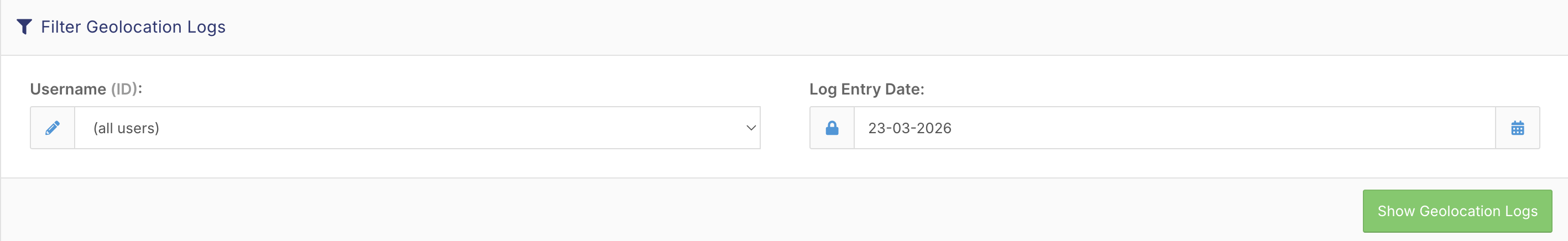 How do I see where users accessed FlowLogic from (Geo Logs)? - Using Filters