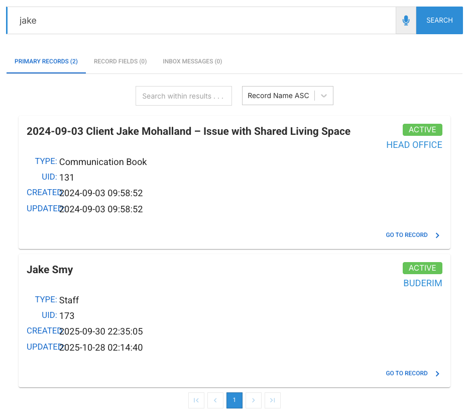 How do I search across FlowLogic? - Reading Your Results