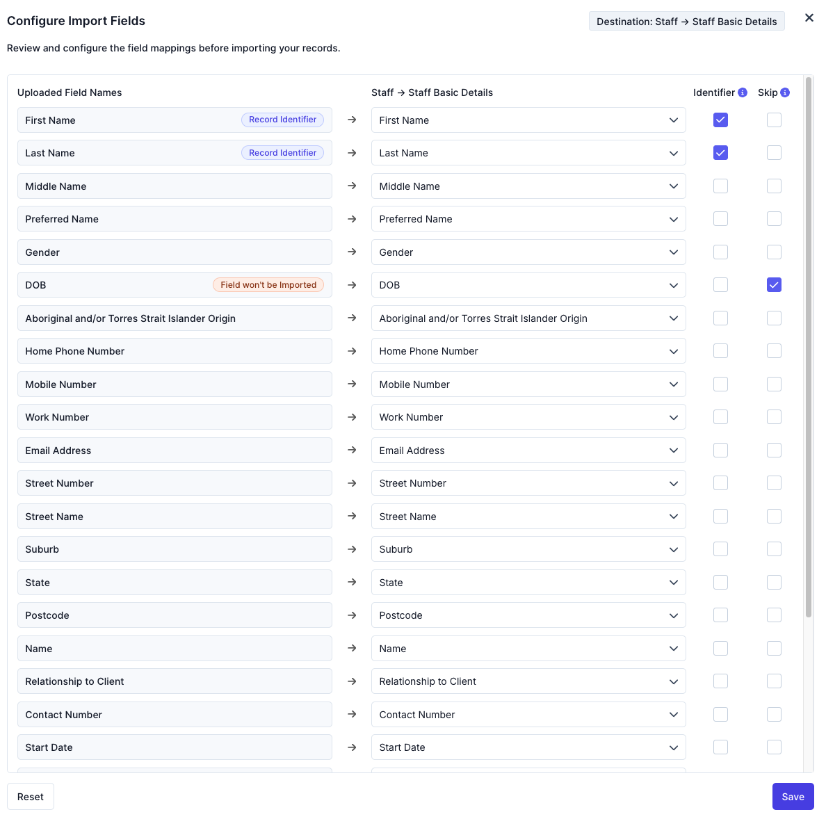 How do I import or update data in bulk? - Mapping Your Fields