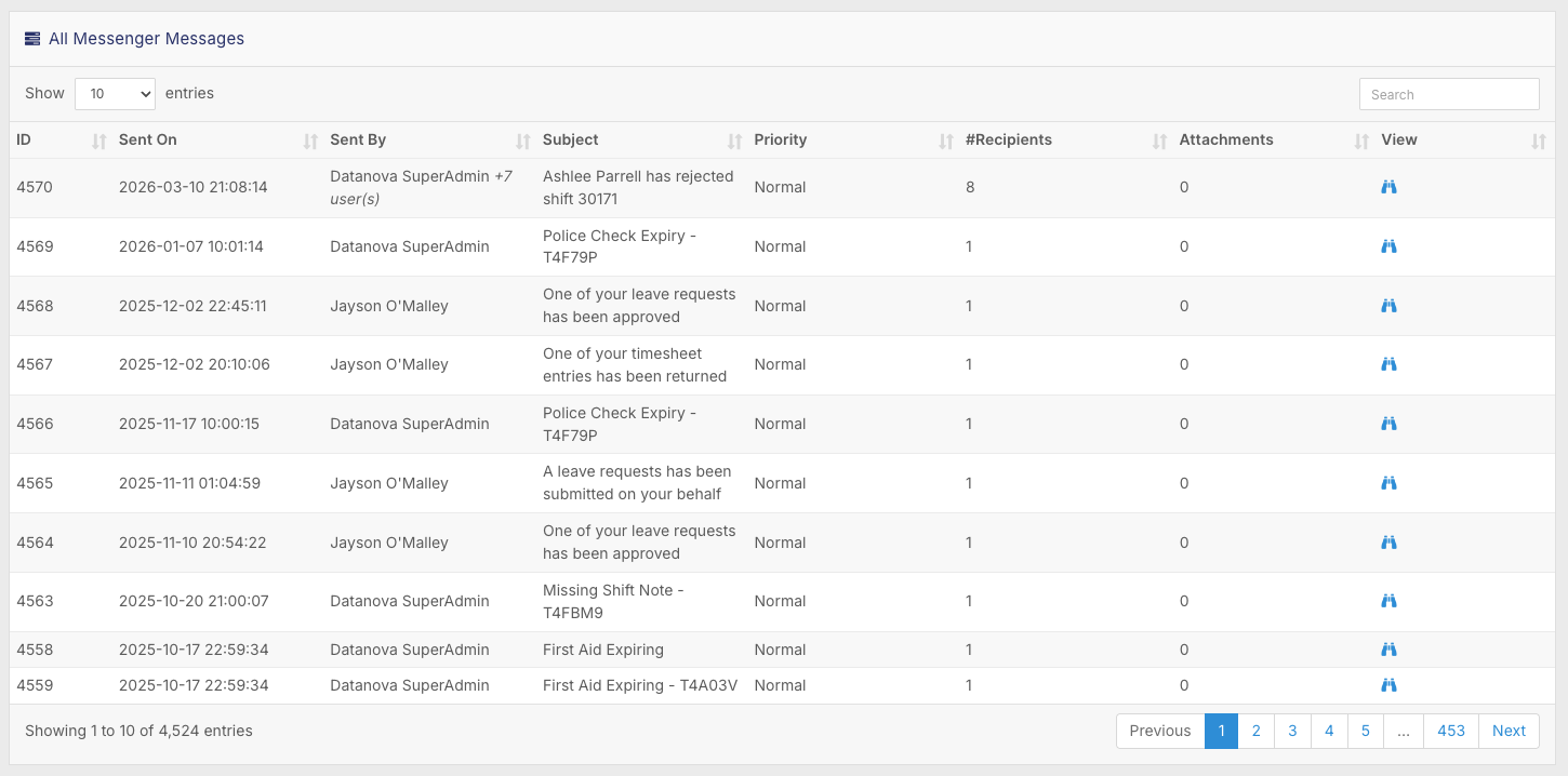 How do I search and manage messages in Inbox Admin? - Understanding the Inbox Admin Dashboard