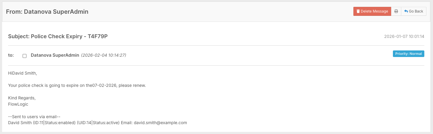 How do I search and manage messages in Inbox Admin? - Viewing Message Details