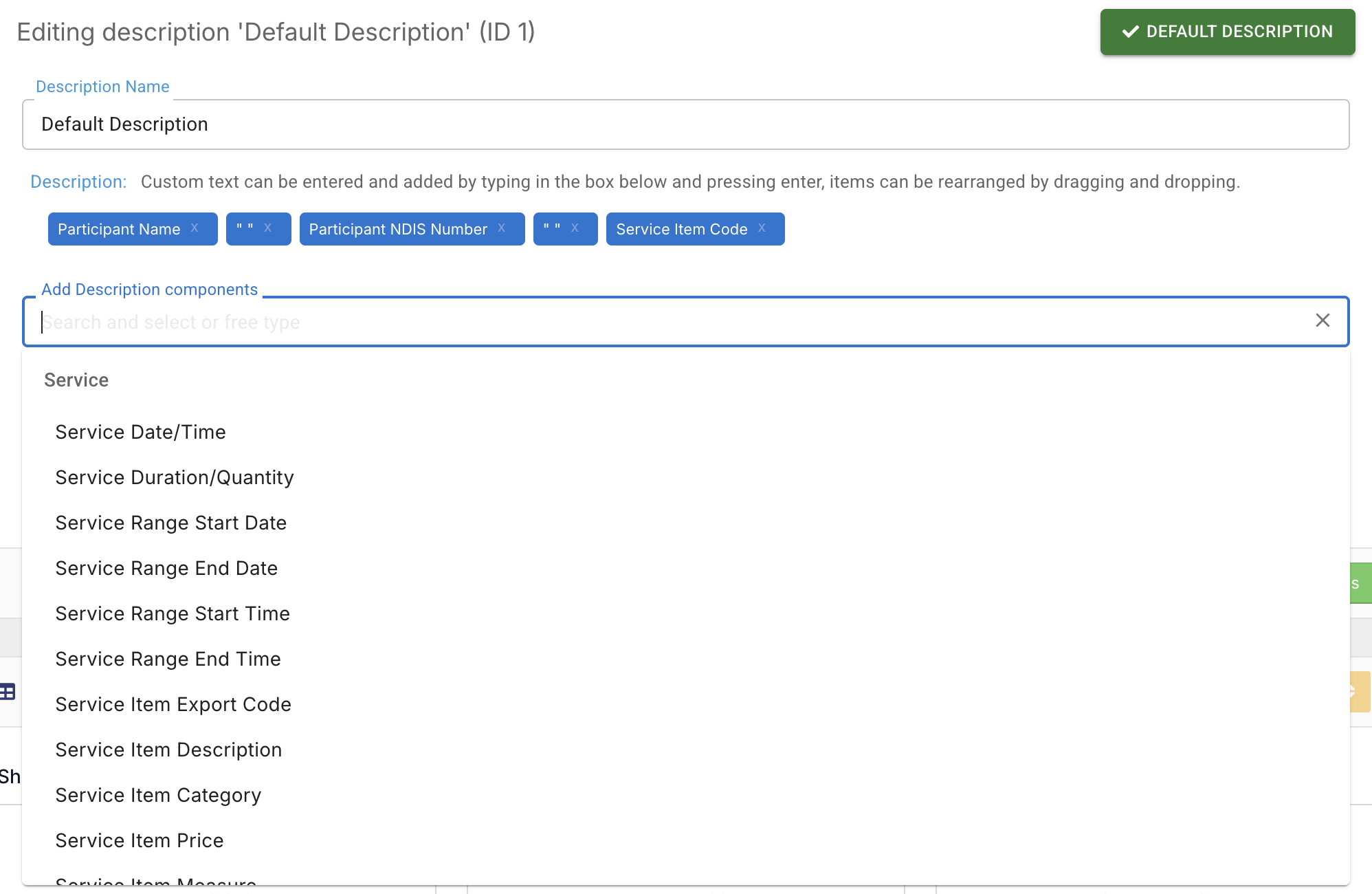 How do I customise invoice line descriptions? - Building a Custom Description