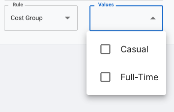 How do I set up and edit leave types? - Step 4 - Select Matching Values