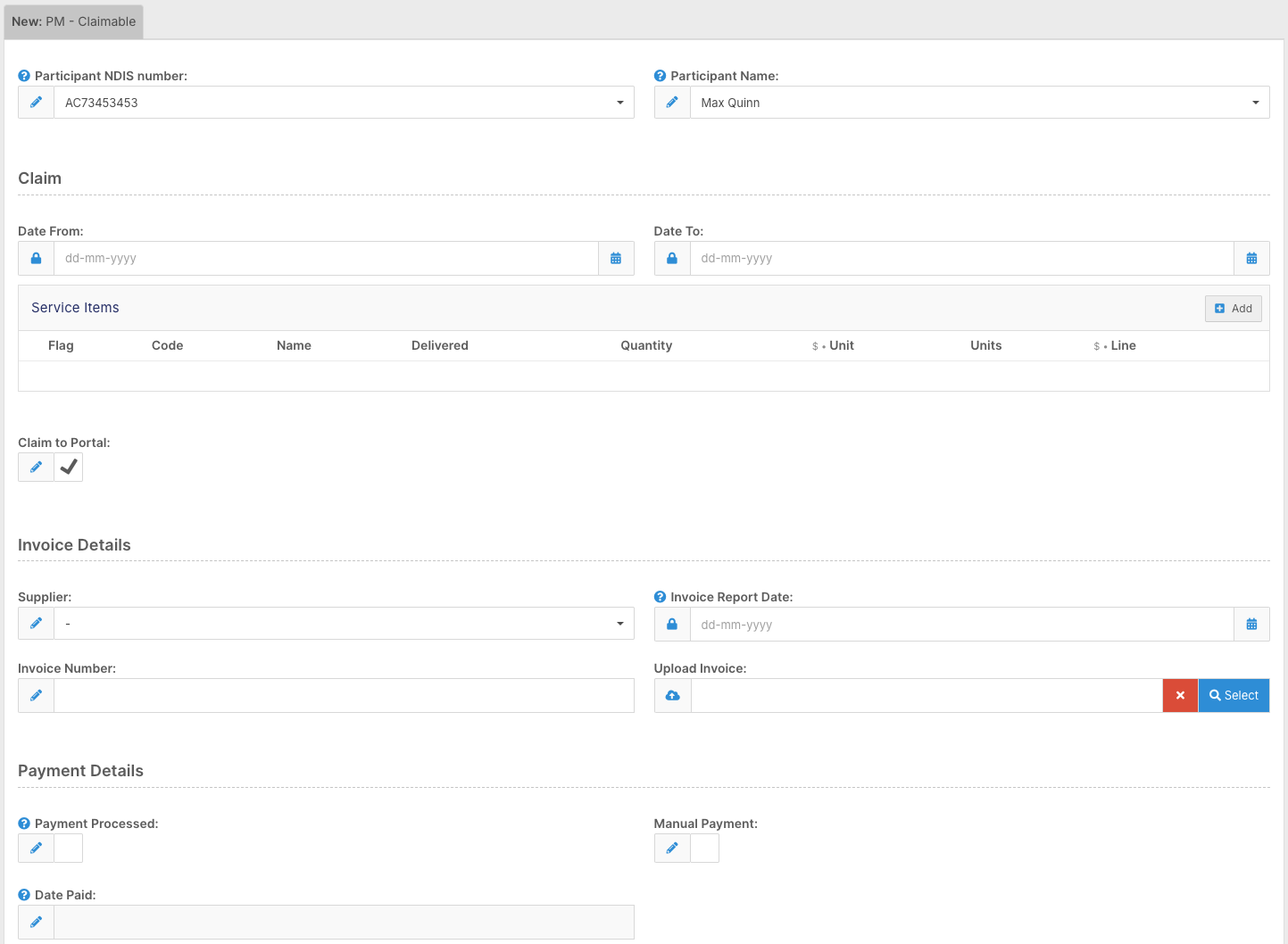 How do I create and track plan management claims? - Creating a Plan Management Claim