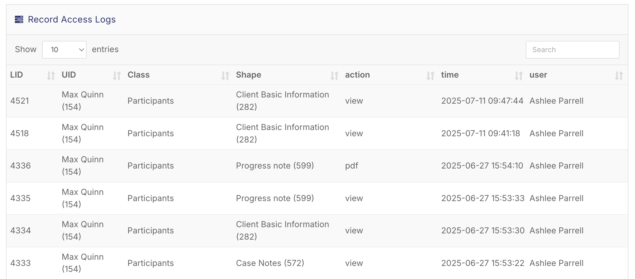 How do I see who has accessed a record? - Using the Record Access Logs
