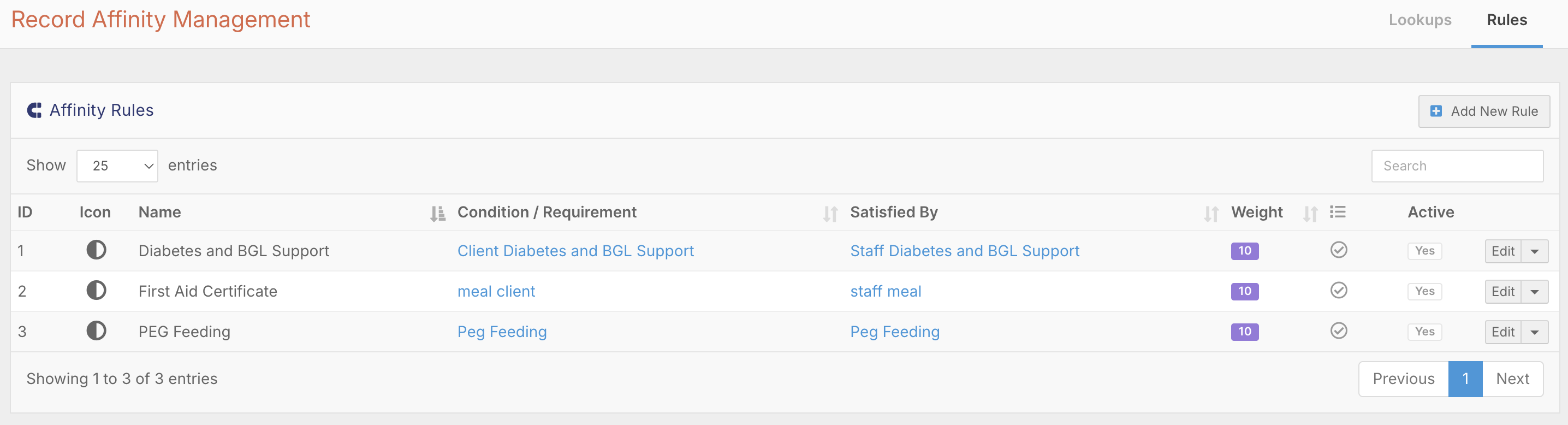 How do I set up Record Affinity rules? - Accessing Record Affinity Management (3)