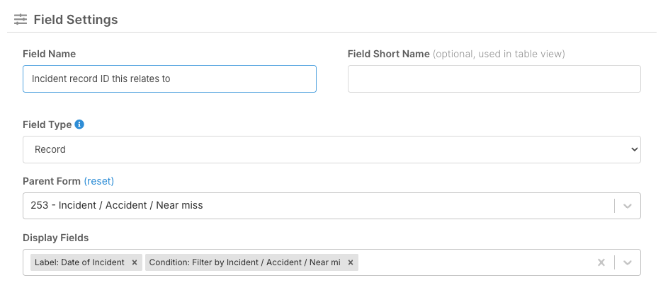 How do I add a record table field to a Form? - Setup (2)