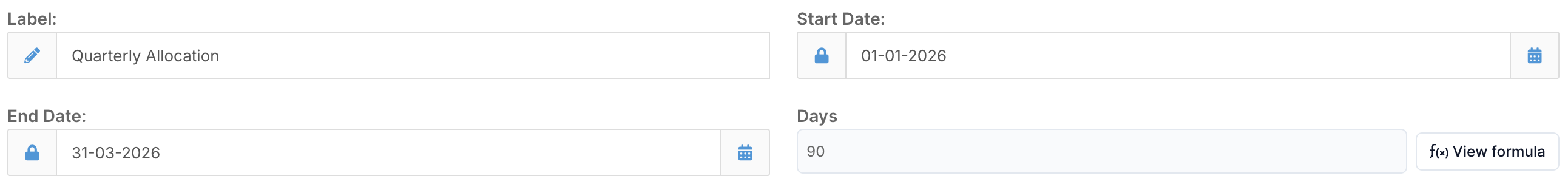 How do I set up a Support at Home allocation to repeat quarterly? - Step 3 - Enter Allocation Details