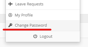 Change Password in the FlowLogic User Menu