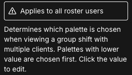 How do I change shift colours on the Roster Schedule? - Colour Priority (2)