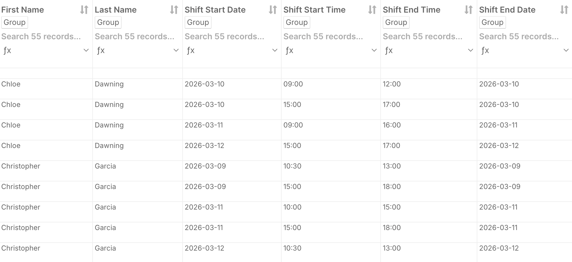 How do I find and export roster reports? - Roster Shift Attendance Report
