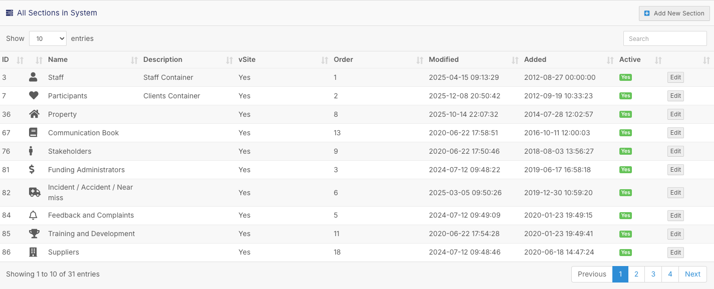 How do I set permissions on Sections and Forms? - Step 3 - Open Access Control