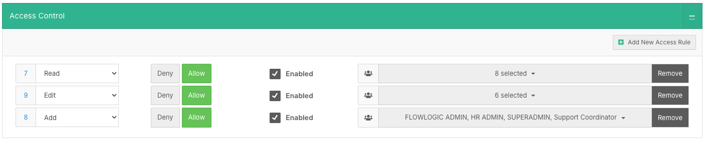 How do I set permissions on Sections and Forms? - Step 3 - Open Access Control (2)